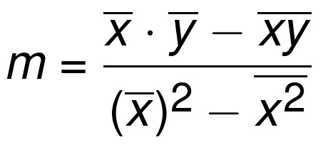 best fit line slope equation